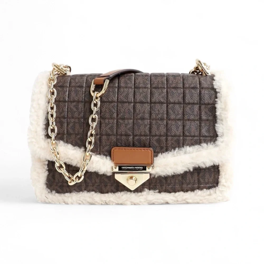 MICHAEL Michael Kors‎ Brown and Cream Quilted Shoulder Bag